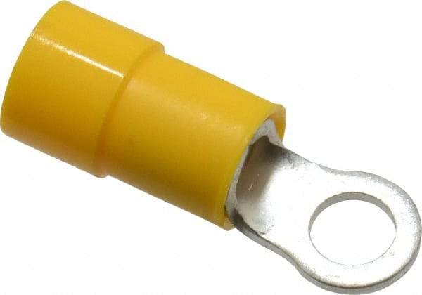 Thomas & Betts - 12-10 AWG Partially Insulated Crimp Connection Circular Ring Terminal - #8 Stud, 0.894" OAL x 0.283" Wide, Tin Plated Copper Contact - Best Tool & Supply