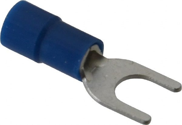 Thomas & Betts - #10 Stud, 16 to 14 AWG Compatible, Partially Insulated, Crimp Connection, Standard Fork Terminal - Best Tool & Supply