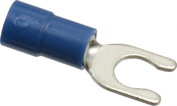 Thomas & Betts - #10 Stud, 16 to 14 AWG Compatible, Partially Insulated, Crimp Connection, Locking Fork Terminal - Best Tool & Supply