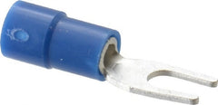 Thomas & Betts - #6 Stud, 16 to 14 AWG Compatible, Partially Insulated, Crimp Connection, Standard Fork Terminal - Best Tool & Supply