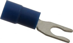 Thomas & Betts - #6 Stud, 16 to 14 AWG Compatible, Partially Insulated, Crimp Connection, Locking Fork Terminal - Best Tool & Supply