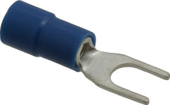 Thomas & Betts - #8 Stud, 16 to 14 AWG Compatible, Partially Insulated, Crimp Connection, Standard Fork Terminal - Best Tool & Supply