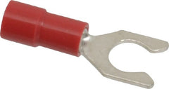 Thomas & Betts - #10 Stud, 22 to 18 AWG Compatible, Partially Insulated, Crimp Connection, Locking Fork Terminal - Best Tool & Supply