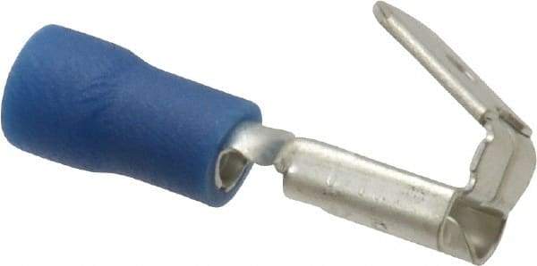 Thomas & Betts - 16 to 14 AWG, Vinyl, Fully Insulated, Piggyback Wire Disconnect - 1/4 Inch Wide Tab, Blue, RoHS Compliant, UL 94 V-0 - Best Tool & Supply