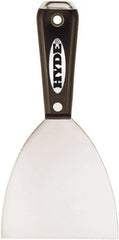 Hyde Tools - 2" Wide Chisel Edge Blade Stainless Steel Putty Knife - Flexible, Straight Nylon Handle, 7-3/4" OAL - Best Tool & Supply