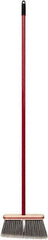 Harper Brush - 52" OAL Synthetic Bristle Straight Cut Broom - 48" Long Metal Handle, 4" Bristle Length, 9" Wide, Water Resistance - Best Tool & Supply