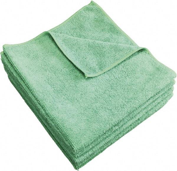 PRO-SOURCE - Reusable Microfiber Wipes - 12" x 12" Sheet Size, Green - Best Tool & Supply