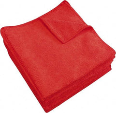 PRO-SOURCE - Reusable Microfiber Wipes - 12" x 12" Sheet Size, Red - Best Tool & Supply