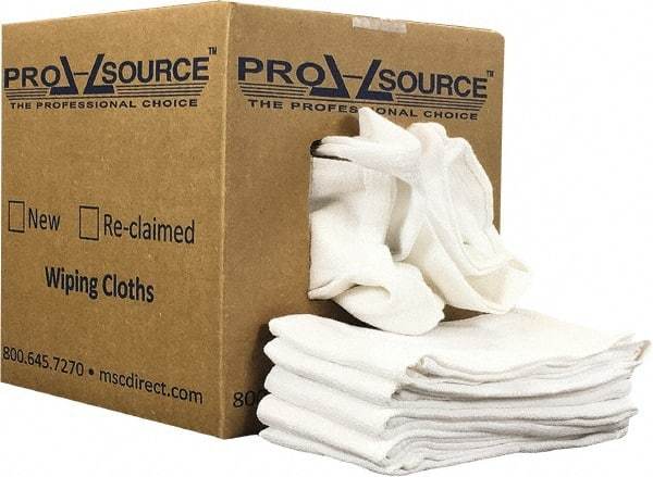 PRO-SOURCE - 25 Inch Long x 16 Inch Wide Virgin Cotton Surgical Towels - White, Huck Toweling, Lint Free, 5 Lbs. at 4 to 6 per Pound, Box - Best Tool & Supply