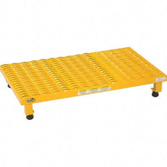 Vestil - 5" High x 19" Wide x 36" Deep, Yellow Step Stand - Steel, 500 Lb Capacity - Best Tool & Supply