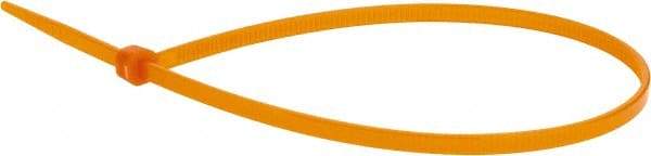 Value Collection - 9.8" Long Orange Nylon Standard Cable Tie - 40 Lb Tensile Strength, 70mm Max Bundle Diam - Best Tool & Supply