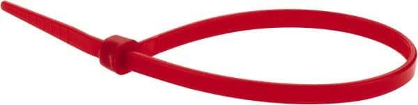 Value Collection - 6" Long Red Nylon Standard Cable Tie - 40 Lb Tensile Strength, 38mm Max Bundle Diam - Best Tool & Supply