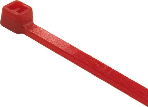 Value Collection - 9.8" Long Red Nylon Standard Cable Tie - 40 Lb Tensile Strength, 70mm Max Bundle Diam - Best Tool & Supply