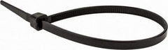 Value Collection - 8" Long Black Nylon Standard Cable Tie - 50 Lb Tensile Strength, 54mm Max Bundle Diam - Best Tool & Supply