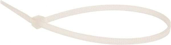 Value Collection - 6.3" Long Natural (Color) Nylon Standard Cable Tie - 18 Lb Tensile Strength, 40mm Max Bundle Diam - Best Tool & Supply