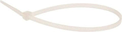 Value Collection - 6.3" Long Natural (Color) Nylon Standard Cable Tie - 18 Lb Tensile Strength, 40mm Max Bundle Diam - Best Tool & Supply