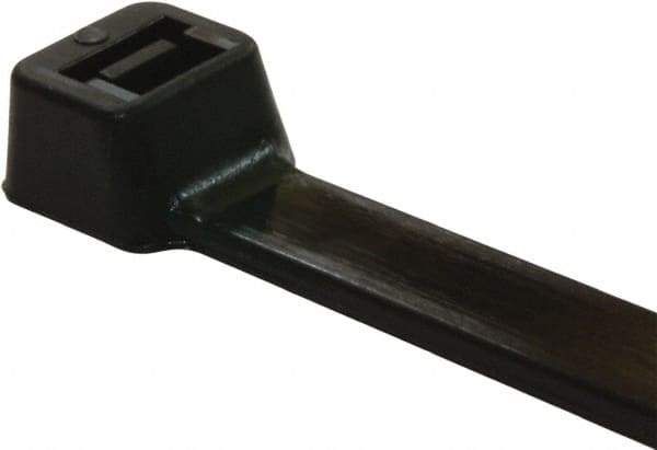 Value Collection - 8" Long Black Nylon Standard Cable Tie - 18 Lb Tensile Strength, 55mm Max Bundle Diam - Best Tool & Supply