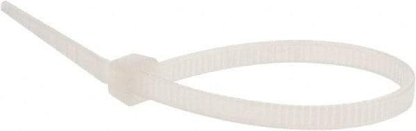 Value Collection - 4" Long Natural (Color) Nylon Standard Cable Tie - 18 Lb Tensile Strength, 21mm Max Bundle Diam - Best Tool & Supply