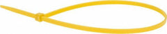 Value Collection - 14.6" Long Yellow Nylon Standard Cable Tie - 50 Lb Tensile Strength, 106mm Max Bundle Diam - Best Tool & Supply