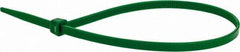 Value Collection - 11" Long Green Nylon Standard Cable Tie - 50 Lb Tensile Strength, 81mm Max Bundle Diam - Best Tool & Supply