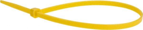 Value Collection - 11" Long Yellow Nylon Standard Cable Tie - 50 Lb Tensile Strength, 81mm Max Bundle Diam - Best Tool & Supply