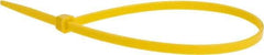 Value Collection - 11" Long Yellow Nylon Standard Cable Tie - 50 Lb Tensile Strength, 81mm Max Bundle Diam - Best Tool & Supply