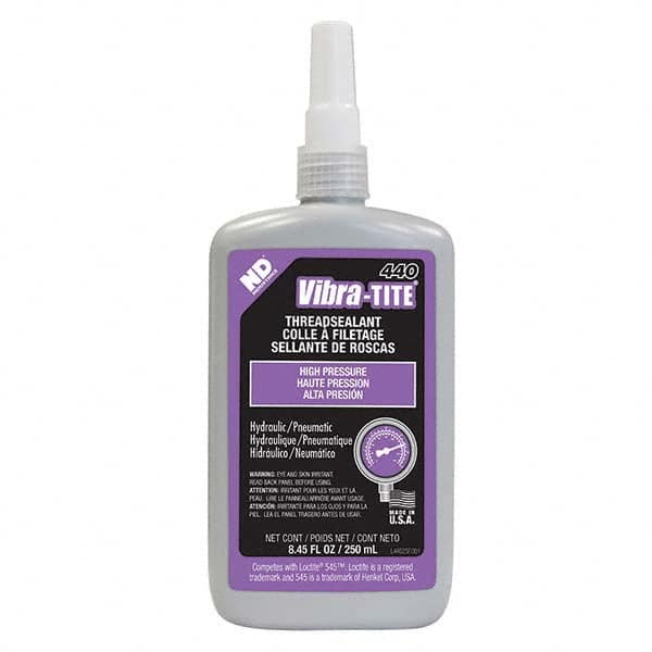 Vibra-Tite - 250 mL Bottle, Purple, Pneumatic - Hydraulic Thread Sealant - Best Tool & Supply