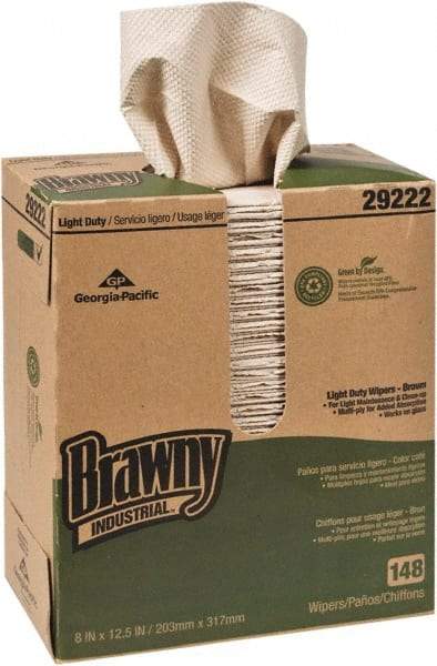 Georgia Pacific - Dry Shop Towel/Industrial Wipes - Box, 12-1/2" x 8" Sheet Size, Brown - Best Tool & Supply