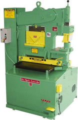 Uni-Hydro - 6" Throat Depth, 56 Ton Punch Pressure, 1-3/8" in 1/2" Punch Capacity Ironworker - 5 hp, 3 Phase, 220/480 Volts, 46" Wide x 70" High x 37" Deep - Best Tool & Supply