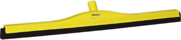 Vikan - 28" Foam Rubber Blade Bench Squeegee - Double Edge, Yellow, Plastic Holder - Best Tool & Supply