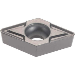 Kennametal - DCMT32.52 MW Grade KCU10 Carbide Turning Insert - AlTiN Finish, 55° Diamond, 3/8" Inscr Circle, 5/32" Thick, 1/32" Corner Radius - Best Tool & Supply