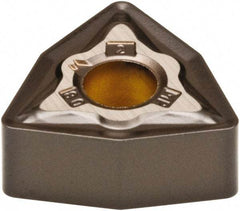 Kennametal - WNMG433 MP Grade KCP10 Carbide Turning Insert - TiN Finish, 80° Trigon, 1/2" Inscr Circle, 3/16" Thick, 3/64" Corner Radius - Best Tool & Supply