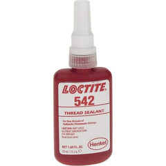 Loctite - 50 mL, Red, Medium Strength Thread Sealant - Series 542 - Best Tool & Supply