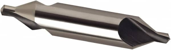 Combo Drill & Countersink: Metric, High Speed Steel Bright (Polished) Finish, Right Hand Cut, Series 281