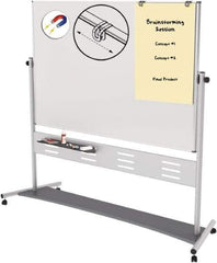 MasterVision - 48" High x 72" Wide Gold Ultra Enameled Steel Magnetic Marker Board - Aluminum Frame, 78-1/2" Deep - Best Tool & Supply