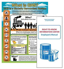 NMC - GHS General Safety & Accident Prevention Training Kit - English, 18" Wide x 24" High, White Background, Includes What is GHS Poster & Booklets - Best Tool & Supply