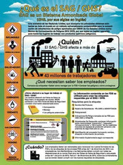 NMC - GHS General Safety & Accident Prevention Training Kit - Spanish, 18" Wide x 24" High, Blue Background - Best Tool & Supply