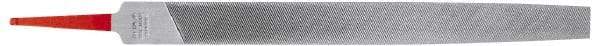 Simonds File - 12" Long, Second Cut, Half Round American-Pattern File - Double Cut, Tang - Best Tool & Supply