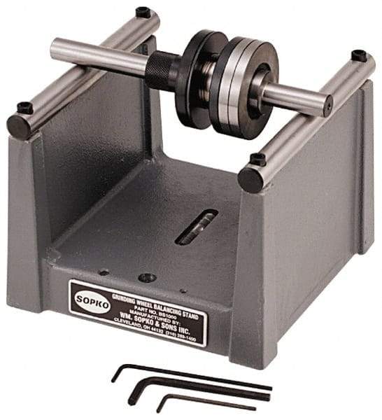 Sopko - 6-1/2" Wide x 4-13/16" High, Wheel Balancing Stand - 4" Throat - Best Tool & Supply