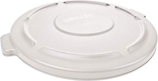 Rubbermaid - Round Lid for Use with 55 Gal Round Trash Cans - White, Polyethylene, For Brute Trash Cans - Best Tool & Supply