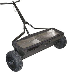 Meyer Products - 100 Lb Stainless Steel Walk Behind Drop Landscape Spreader - 13" Pneumatic Wheels - Best Tool & Supply