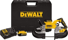 DeWALT - 20 Volt, 44-7/8" Blade, 490 SFPM Cordless Portable Bandsaw - 4-3/4" (Round) & 5" x 4-3/4" (Rectangle) Cutting Capacity, Lithium-Ion Battery Included - Best Tool & Supply