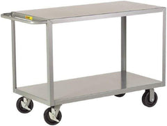 Little Giant - 3,600 Lb Capacity, 24" Wide x 53-1/2" Long x 36" High Shelf Cart - 2 Shelf, Steel - Best Tool & Supply