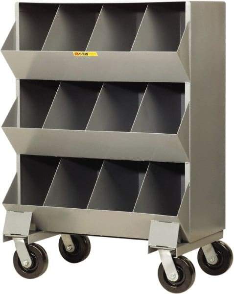 Little Giant - 2,400 Lb Capacity, 32" Wide x 20" Long x 45-1/2" High Storage Bin Cart - Steel, 4 Swivel Casters - Best Tool & Supply