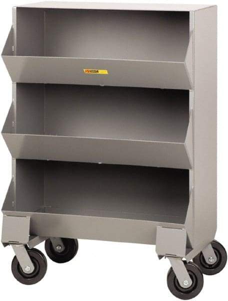 Little Giant - 2,400 Lb Capacity, 32" Wide x 20" Long x 45-1/2" High Storage Bin Cart - Steel, 4 Swivel Casters - Best Tool & Supply