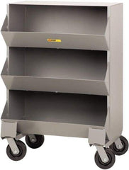 Little Giant - 2,400 Lb Capacity, 32" Wide x 20" Long x 45-1/2" High Storage Bin Cart - Steel, 4 Swivel Casters - Best Tool & Supply