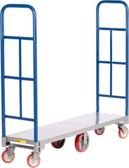 Little Giant - 2,000 Lb Capacity Steel High End Platform Truck - Steel Deck, 16" OAW, Polyurethane Casters - Best Tool & Supply