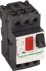 Schneider Electric - 23 Amp, 690 VAC at 50/60 Hz, 3 Pole, Bolt On, Clip Motor Circuit Breaker - Thermal Magnetic Trip, Multiple Breaking Capacity Ratings, 78mm Deep x 89mm High x 45mm Wide - Best Tool & Supply