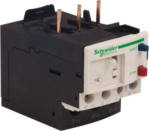 Schneider Electric - 3 Pole, NEMA Size 00-1, 5.5 to 8 Amp, 690 VAC, Thermal NEMA Overload Relay - Trip Class 20, For Use with LC1D09, LC1D12, LC1D18, LC1D25, LC1D32 and LC1D38 - Best Tool & Supply