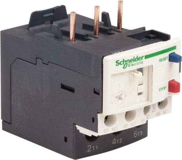 Schneider Electric - 3 Pole, NEMA Size 00-1, 2.5 to 4 Amp, 690 VAC, Thermal NEMA Overload Relay - Trip Class 20, For Use with LC1D09, LC1D12, LC1D18, LC1D25, LC1D32 and LC1D38 - Best Tool & Supply